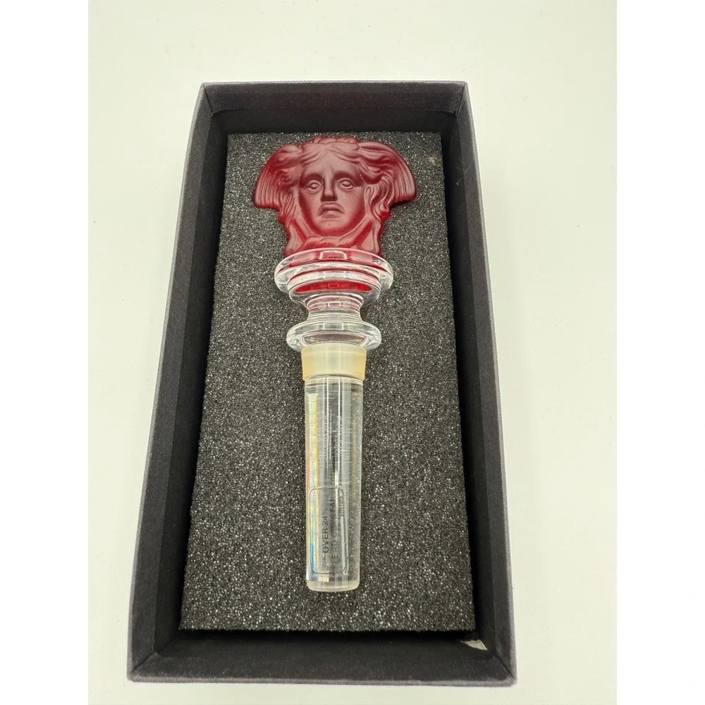 Versace‎ Medusa Red Crystal Bottle Stopper Barware Decor Display